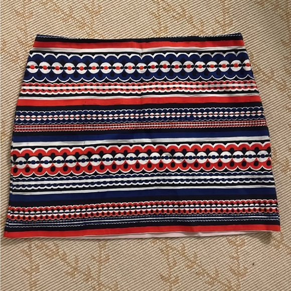 Like new Milly Embroidered Cotton Mini Skirt Sz. 6 - Picture 1 of 3